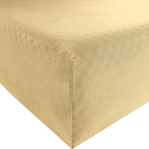 Estella Spannbettlaken Mako-Feinjersey hellgelb Größe 90x190 cm - 100x200 cm