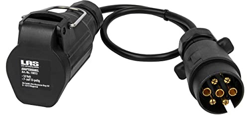 LAS 10013 Adapterkabel Anhänger, 7-poliger Stecker auf 13-polige Dose, 40 cm