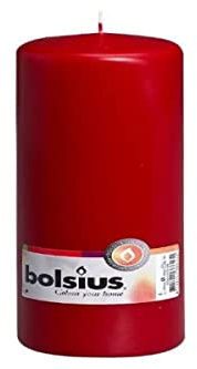Bolsius Glatte Stumpenkerzen - Weinrot - 8 Stück - 20 x 7 cm - Dekorative Haushaltkerzen - Länge Brenndauer 75 Stunden - Unparfümierte