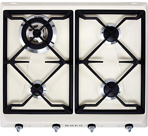 SMEG Gaskochfeld VICTORIA - SR964PGH, Cremefarben/schwarz