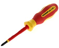 GEDORE Red Giravite Isolato VDE a Croce PH1, Cacciavite Isolato 1000 V, Lungo 180 mm, Utensile, R39200115, Acciaio