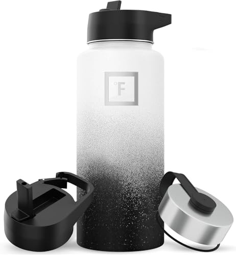 Edelstahl Trinkflasche mit Strohhalm - 650/950/1200/1800 ml - Kohlensäure Geeignet Auslaufsicher Doppelwandig Isoliert Thermosflasche BPA-Freie - Wasserflasche Sport Gym Fitness Reisen Kinder