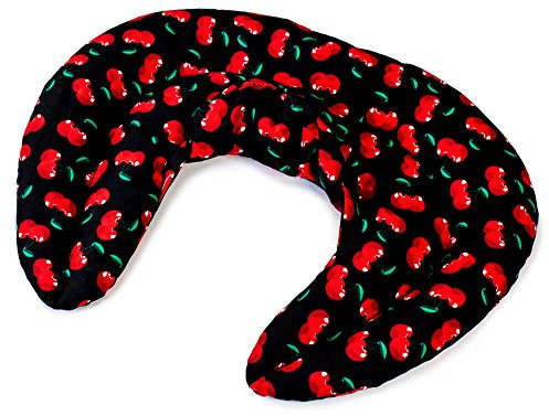 GIRAFFENLAND Nackenhörnchen mit Stehkragen cherry-black Rapssamenkissen - Nackenkissen Wärmekissen - Ein sehr wohliger Nackenwärmer