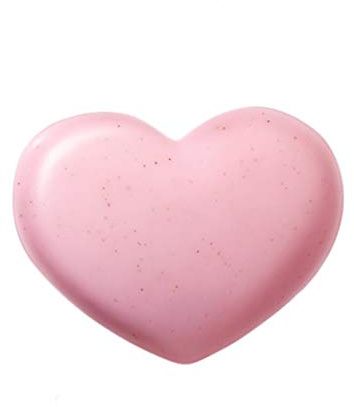 Lurrose Savonnette Artisanal Exfoliant de Cœur Rose pour Événements et Anniversaires, Savonnette Nettoyant Fait Main pour Peau Douce | Nettoyage Exfoliant, Usage Mariage et Anniversaire, Forme Cœur, Couleur Rose, Soin Peau