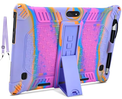 KATUMO Universal Fodral för 10 tums Tablett, Skal för zcobro F10 / PRITOM K10 / ‎ EagleSoar Tablet Barn/Gugxiom 10 tum, Läderfodral med Stativ