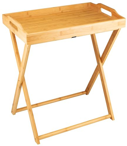 bremermann Tabletttisch, aus Bambus, Klapptisch für viele Wohnbereiche, Balkon und Terrasse geeignet, platzsparend zusammenklappbar