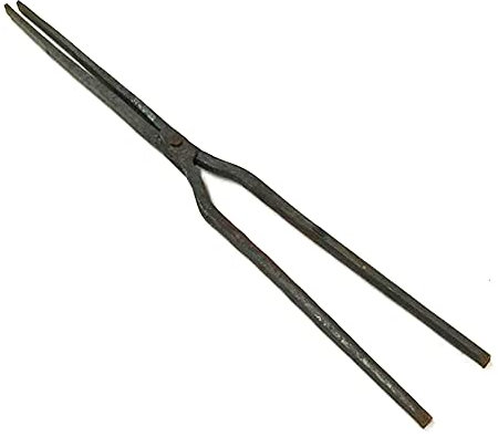 Tenaza de Forja Pinzas de Herrero Pinzas Planas Pinzas de Herrero de Nariz Afilada 35cm 210g Tenaza de Forja para Forja Del Yunque Del Herrero