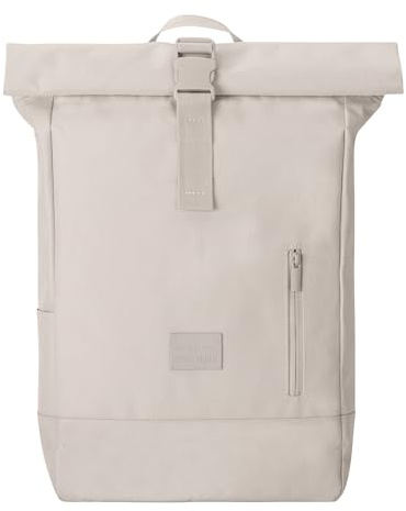 Johnny Urban Rucksack Damen & Herren Beige - Robin Medium - Rolltop Mit Laptopfach für Uni Business Fahrrad - 15L - Nachhaltig - Wasserabweisend