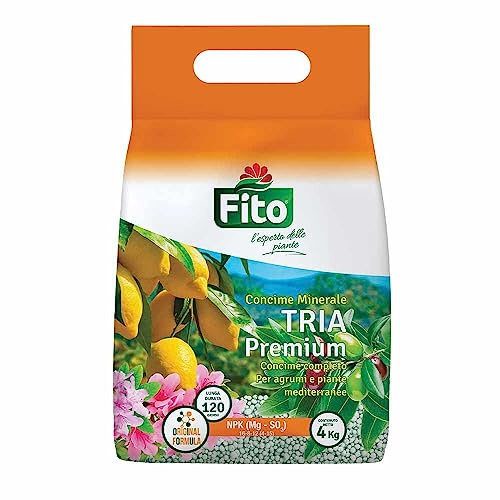 CONCIME MINERALE PER AGRUMI E PIANTE MEDITERRANEE FITO TRIA PREMIUM 4KG