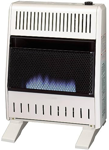 ProCom MN200TBA-B Calentador de gas natural sin ventilación con llama azul con control de termostato para uso doméstico y de oficina, 20000 BTU, calienta hasta 950 pies cuadrados, incluye soporte de