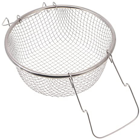 KICHOUSE 1Stk Frittierkorb aus Edelstahl Chefkochtr? rundes Serviertablett werkzeug Pommes frittes Küchenversorgung frittierter Korb Metall Lebensmittel Küchenwaren Früchtekorb Filter