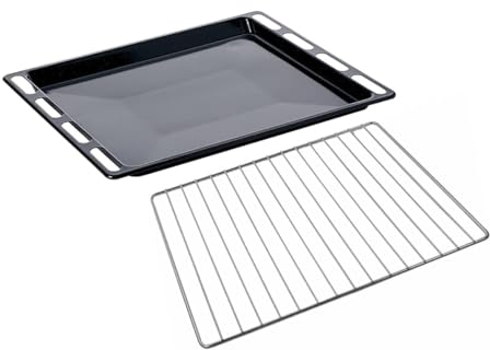 FIGEVIDA Kit Leccarda + Griglia per Forno, Compatibile con Ariston Hotpoint Whirlpool, Dimensioni: 447x365 (mm) Modelli Compatibili ACMK6121 BS53X CP757GT C00137834 + C00081578