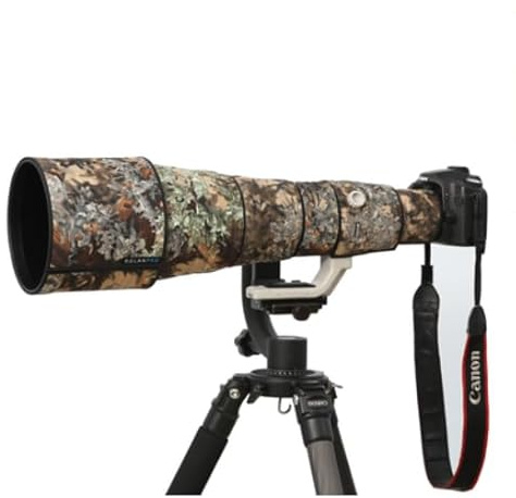 Rolanpro Copriobiettivo mimetico per Canon RF 800 mm F5.6 L IS USM, custodia protettiva per obiettivo Raincover-#14 impermeabile