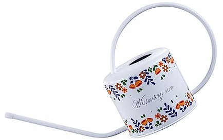 KONTONTY Edelstahl Gießkanne Mit Langem Auslauf Vintage Bewässern Für Garten Und Innenbereich Ergonomischer Griff Und Große Öffnung Für Einfaches Nachfüllen Für Pflanzenpflege