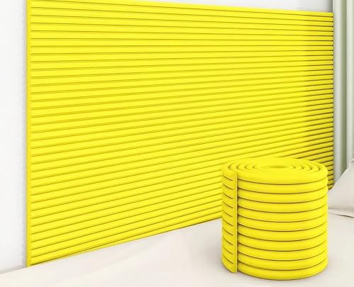 ÉPaissir Panneaux Tapissés, Coussin Mural Anti-collision Doux, Panneau Tete De Lit à Coller Muraux, pour Chambre, Tatami, Salle De Jeux, Chevet, Contre Le Froid/chaleur Isolation(Yellow,20 CM x2 M 6pc