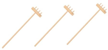 Gogogmee Mini Zen Garden Rakes Set for Meditation and Desk Decor, 14cm Miniature Zen Rake Accessories, 3pcs Tabletop Sand Garden Tools for Kids and Adults