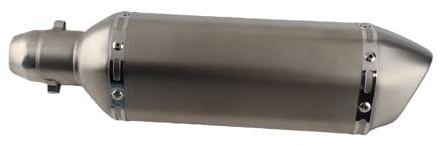Tubo di Scarico Marmitta per Moto, Superficie Liscia Antiruggine in Fibra di Carbonio in Acciaio Inossidabile, Universale per Tubi da 38 Mm a 51 Mm, con Suono Eccellente e Basso