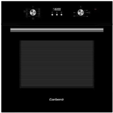 Corberó - Horno Multifunción | CCHMD805N | 70L | Hidrólisis | 8 Programas | Guías Extraíbles | Mandos Escamoteables | 3000W | Cristal Negro