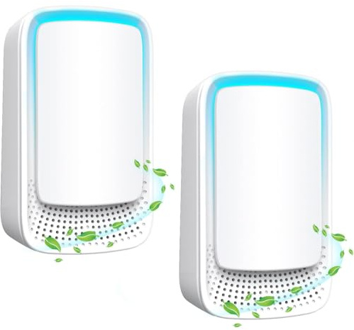 Plug In Air Purifier, YiYunTE 2 Pack Mini Air Purifier for Bedroom, Portable Quiet Plug-In Airs Fresheners Filter with Negative Ion, Small Airs Purifiers for Home Smokers Remover Pet Room