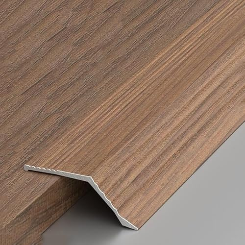 Bande De Transition De Seuil, Jointure De Plancher en Tôle Métallique, Recouvrement D'espace, Profilés TMW (1,57 Po X 2,95 Pi X 1 Pièce)(Dark Walnut)
