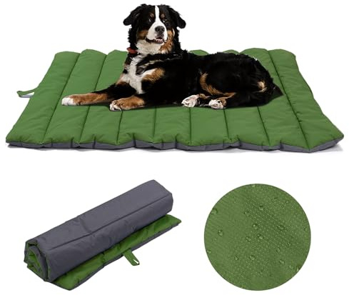 Hengrongshen Hundedecke Wasserdicht und Waschbar 110×68 cm – Weiche rutschfeste Haustierdecke für Sofa, Auto & Outdoor, Kuschelige Decke Geeignet für Hunde & Katzen (Armeegrün)