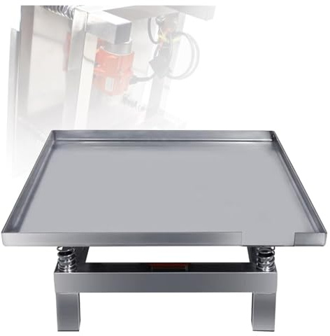 Pequeña mesa vibradora de hormigón, agitador de hormigón, banco de pruebas de vibración, bloque de prueba, plataforma vibratoria, mini mesa vibratoria de acero inoxidable, 35 cm-220 V