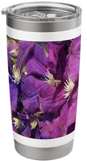 Mailbox Flowers - Clematis Jackmanii Violet Purple Flower Stainless Steel Insulated Tumbler