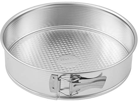 Zenker 6804 Moule à manqué à charnière en acier étamé, Moule à gâteau rond en fer blanc, Argenté, Acier étamé, 28cm