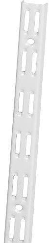 ib style - 2 Stück Wandschiene | 2-reihiges System | 5 Abmessungen | 4 Farben | L 100 cm Weiss - für Regalträger Regalsystem Winkel Regalhalter Regalwinkel