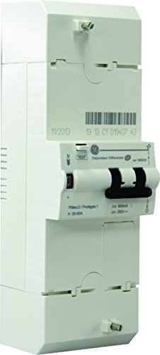 General Electric AUN585020 Disjoncteur de branchement EDF 2 Pôles 30/45/60 A 500 mA Protection instantanée