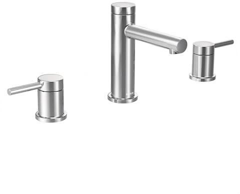 Moen T6193 Align Two-Handle Modern 8-Inch Widespread Bathroom Faucet Trim Kit, Valve Required, Chrome