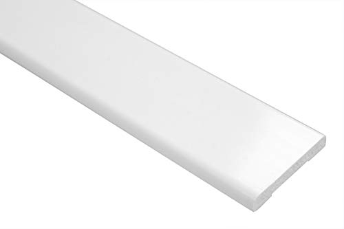 2 Metri PVC Profilo Piatto Plastica Piano BAR Liscio Antiurto 6x40mm, F01
