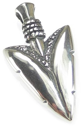 Pfeilspitze 2D Sterling Silber Anhänger .925 x 1 Pfeilspitze Anhänger