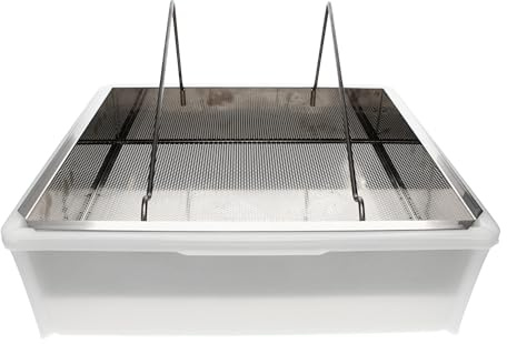 Germerott Bienentechnik Entdecklungsgeschirr mit Kunststoffwanne zum einfachen und schnellen Entdeckeln der Honigrahmen bei der Honigernte. Die saubere und effiziente Lösung für jeden Imker