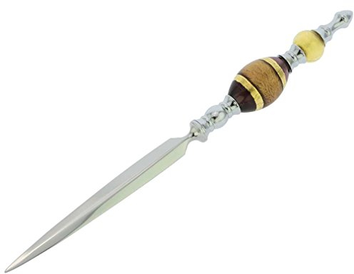 Murano Glas Brieföffner - Gold Lila Streifen