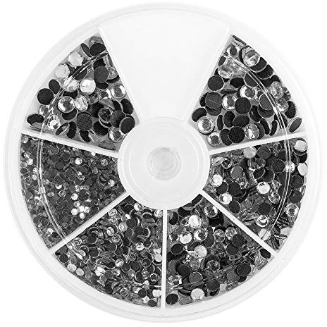 Ideen mit Herz Hotfix-Strasssteine aus Glas | Klar | Set mit 1500 Stück | Größen-Mix: 2 mm, 3 mm, 4 mm, 5 mm | Hot-Fix Glas-Kristalle | Schmucksteine zum Aufbügeln