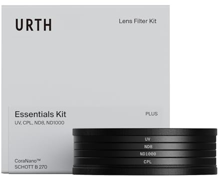Urth Kit de Filtros 4 en 1 Essentials 62 mm (Plus) | UV, CPL, densidad neutra ND8, ND1000, vidrio optico HD nano-tratado, con 2 tapas