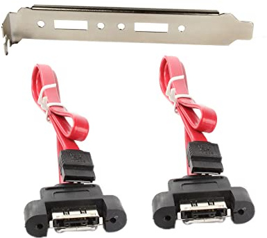 CpuStuff 2 Port Internal SATA to eSATA Bracket 18in w/Latch & 7 pin SATA