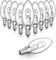 Luxvista 10 Pack Halogen-Glühbirnen, 42W E14 Kerze, Dimmbare Kleine Schraube, 2700K Warmweiß, 613 Lumen für Elektrische Feuer, Wandleuchte, Touch Lampe, Kronleuchter