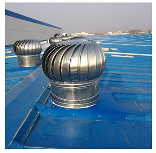MBROS Rejillas de ventilación de turbina de Techo Grande - Tapa de Escape de Acero Inoxidable 304 Ventilación de Chimenea de Techo para ático Casa Garaje, Tapa de ventilación de turbina a Prueba