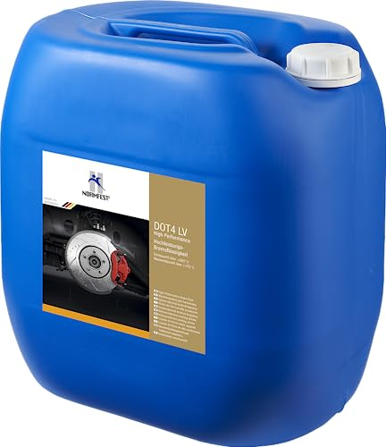 Normfest DOT 4 LV High Performance Bremsflüssigkeit – mit Ford-Zulassung WSS-M6C65-A2 – ISO 4925 Klasse 6, FMVSS 116, SAE J1704 – Hochtemperaturbeständig & silikonfrei – Werkstatt-Großgebinde 30 Liter