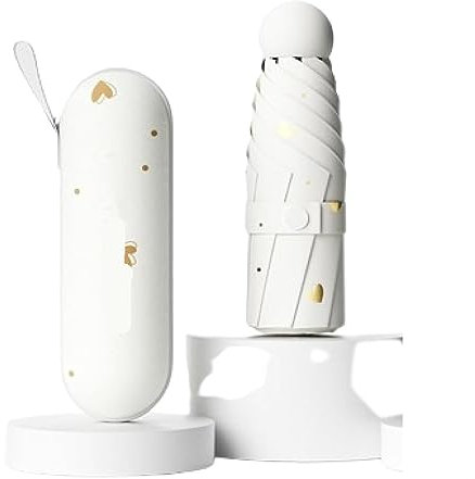 RiJpex Ombrellone, Ombrellone da Viaggio Pieghevole, Ombrellone da Spiaggia Pieghevole Compatto da Donna Mini ombrellone Automatico Antivento da Viaggio Giardino Domestico Apertura Automatica Style1