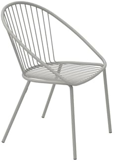 Mondo Viro 2 Stück Gartensessel aus verzinktem Metall Aria Stapelstuhl 57 x 58 83 cm (Schlamm)