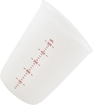 HEMOTON Silikon Messbecher 500 Ml Halbtransparent Mit Doppel Skala Flüssigkeitsbehälter Sichtbar Bpa Frei Für Küche Und Labor