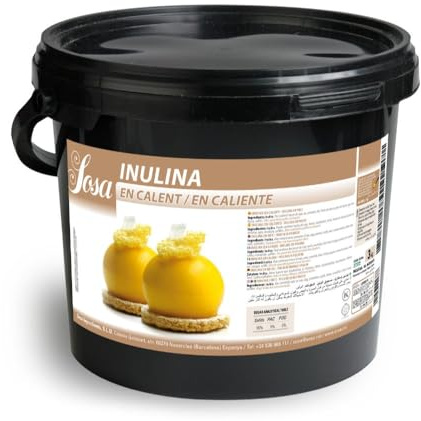 Sosa Inulina en caliente - Fibras solubles para crear recetas mas sanas, ligeras y sabrosas (Cubo 3 kgs)