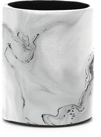 FNETJXF Stiftehalter für Schreibtisch, Make-up-Pinselhalter, Stift-Organizer, Marmor-Stein-Textur, grau-weiß, Schreibtisch-Aufbewahrung, Organizer