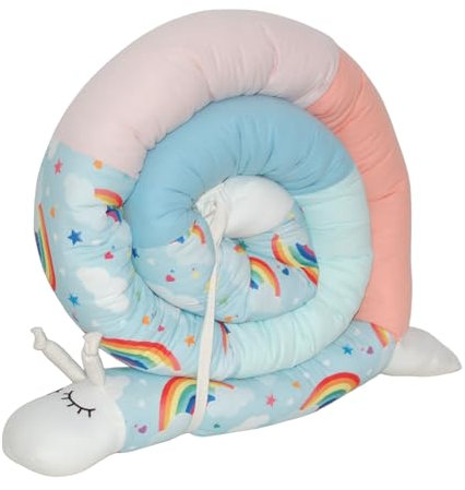Bettschnecke/Bettschlange XXL (Motiv Regenbogen 2) Länge 250cm** Seitenschläferkissen, Stillkissen