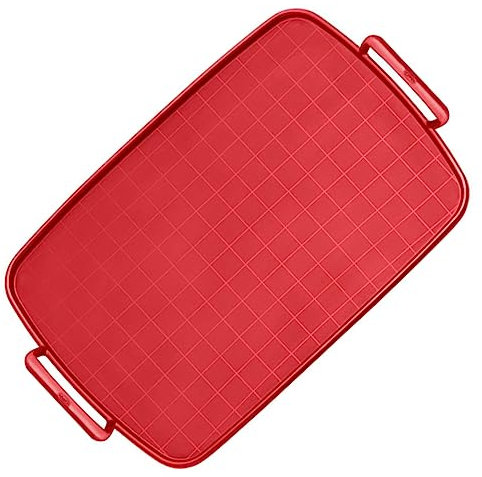 TOPBATHY Heat Resistant BBQ Plate Oven Tray Griddle Pan for Induction Hob Microwave Baking Reusable