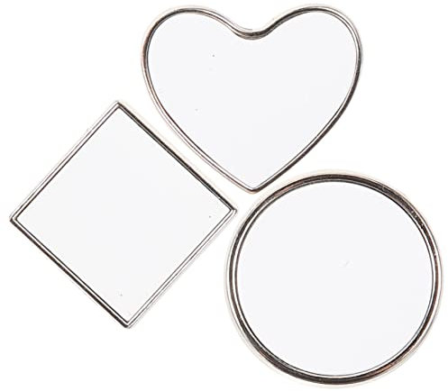 SHINEOFI 6 Stück DIY Brosche Thermoabzeichen Sublimation Armbandrohlinge Sublimation Anzug Anstecknadel DIY Anstecknadel DIY Transferkragennadel Anstecknadel Herstellungsbedarf
