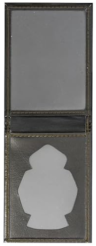 ECOMMUR Cartera Doble Barbaric Policía Nacional | Cartera de Polipiel - cartesa Suave para Introducir Placa, Tarjetero y Billetera.